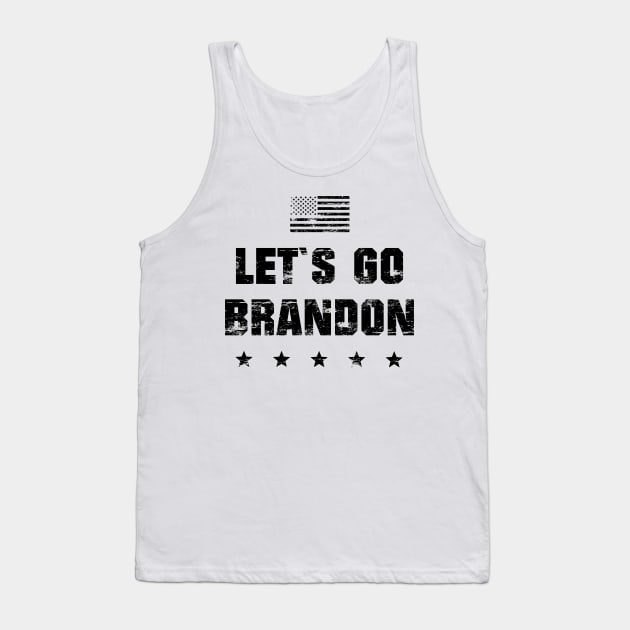 LET`S GO BRANDON US FLAG Tank Top by shirts.for.passions